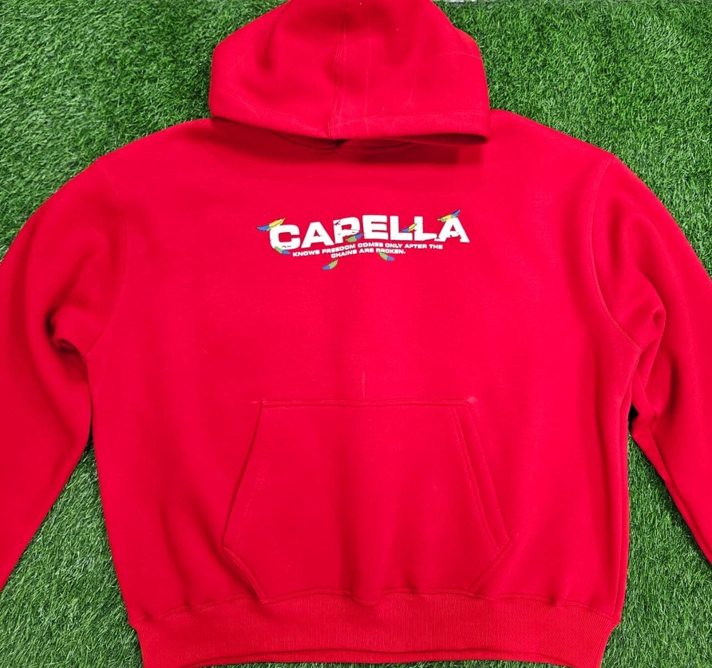 Screen plus puff printing hoodie