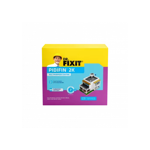 Dr Fixit Pidifin 2K Multipurpose Waterproof Coating - Color: White