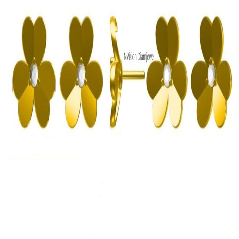 Petal Glow Diamond Blossom Earrings