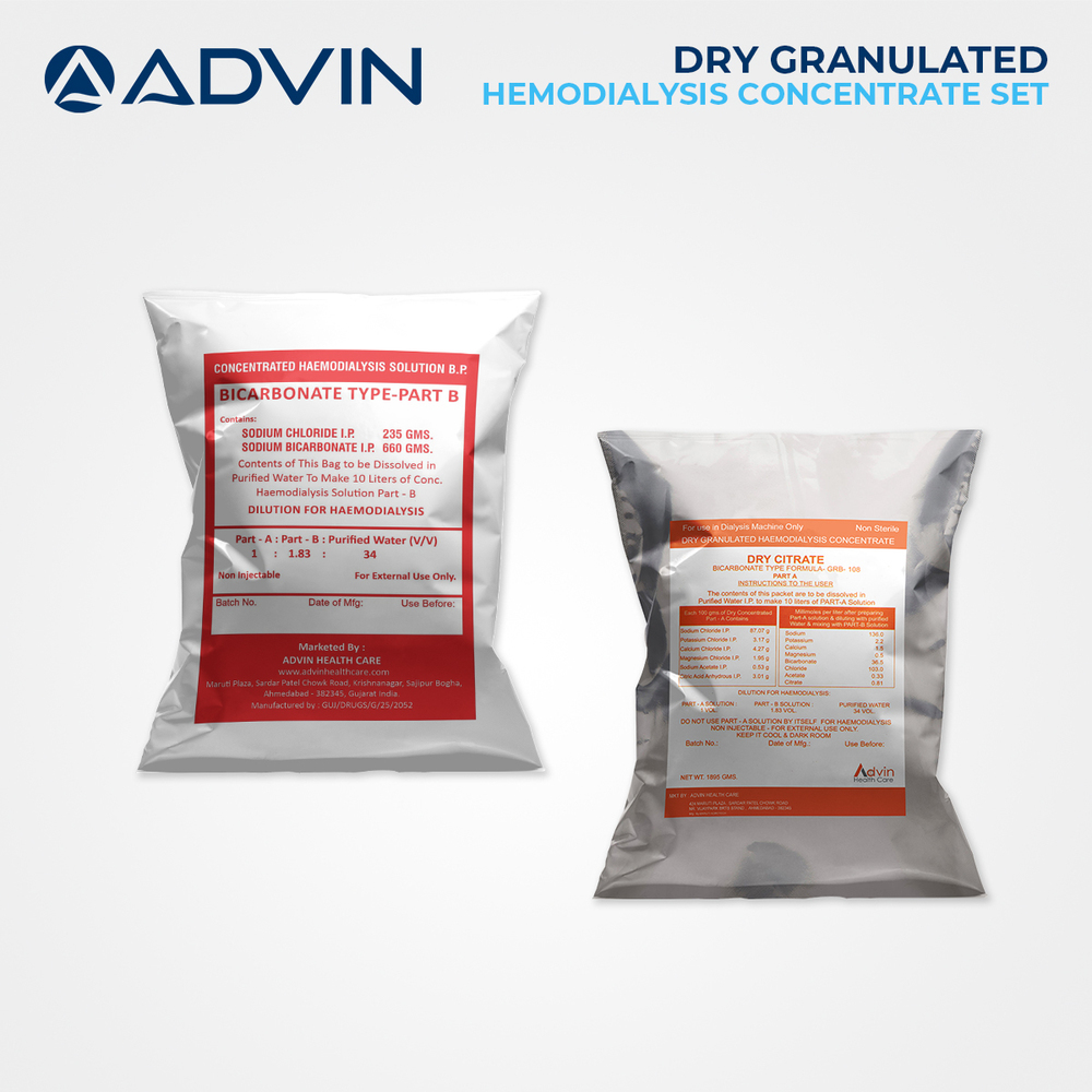 Advin Hemodialysis Concentrate Part A Hemodialysis Bicarbonate Part B