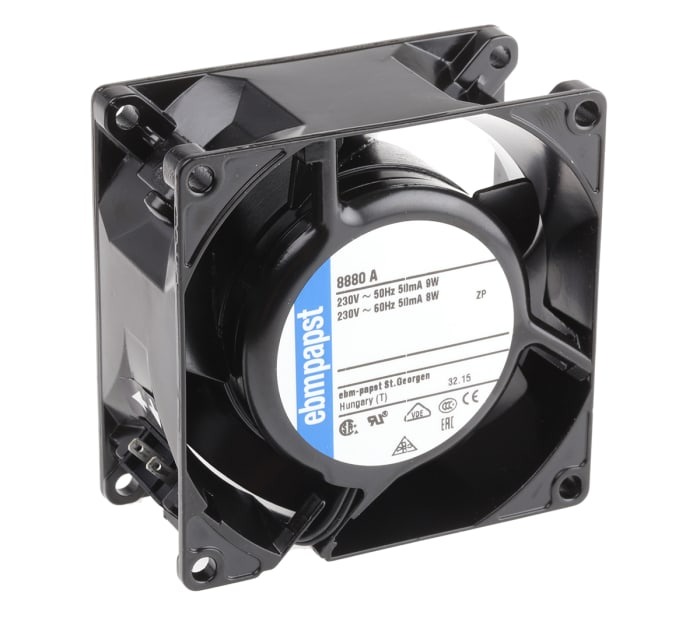 EBM PAPST 8880 A 230V AC 9W 50/60HZ 8025mm 50mA Industrial Axial Cooling Fan