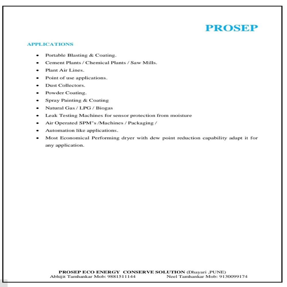 Prosep Single column Air Dryer