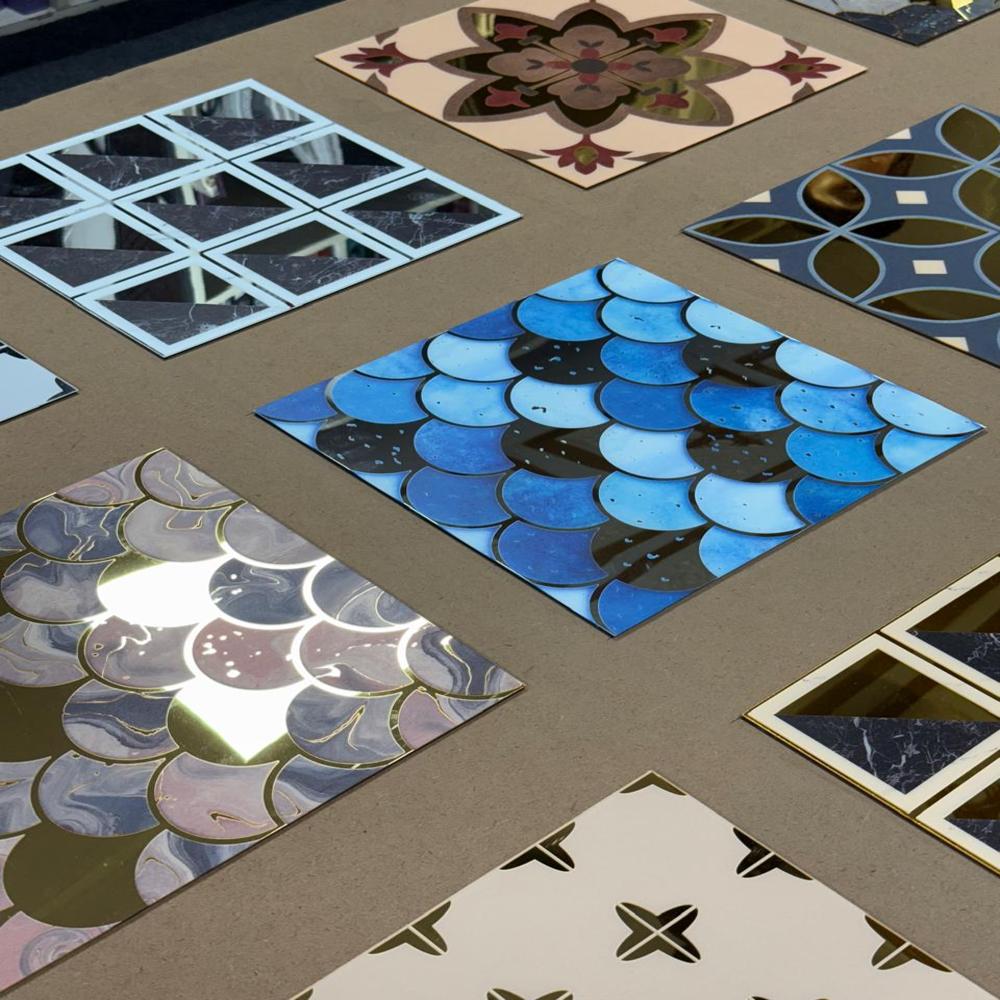 3D Mosaic DUAL- COLOR Wall Elements for Modern Interior Decoration Mosaic Finish for Contemporary Design