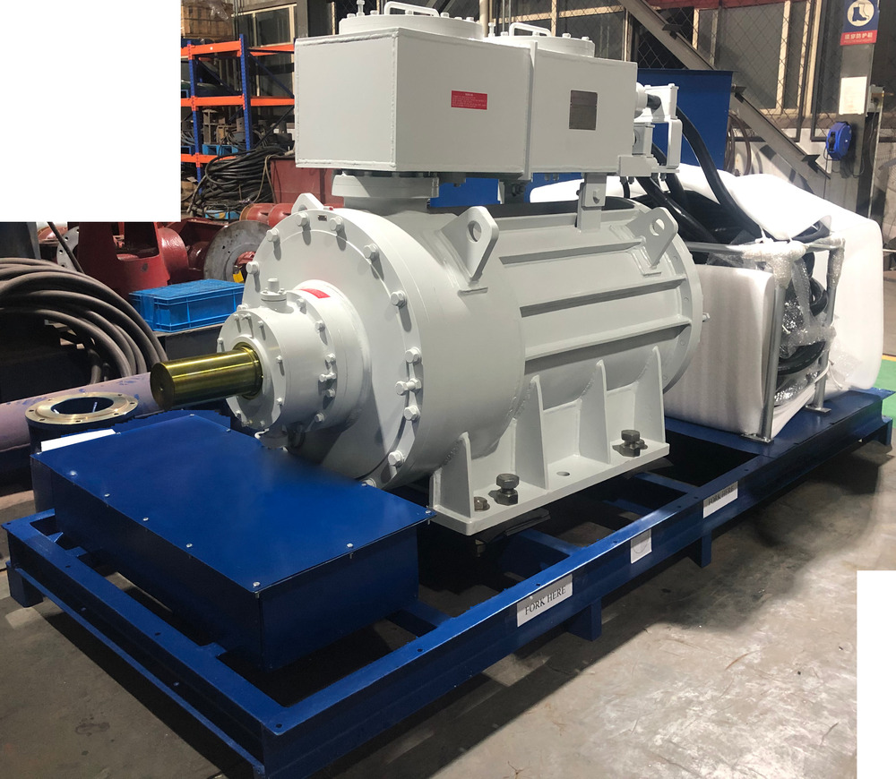 Submersible Dredge Electric Motor - Color: White & Blue