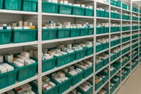 Green Plastic Medicine Box - Size: Standard