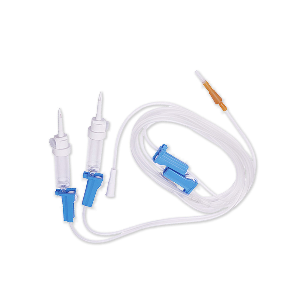 Infusion Set - Non-toxic, Pyrogen-free, Eto Sterilized | Transparent Flexible Tubing, Kink Resistant, Sharp Vented Spike, Roller Control