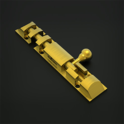Brass Plat Xylo Tower Bolt - Color: Golden