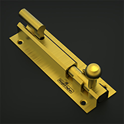 Brass Nacked Tower Bolt - Color: Golden