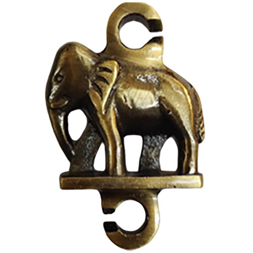 Brass Elephant Hook - Color: Golden