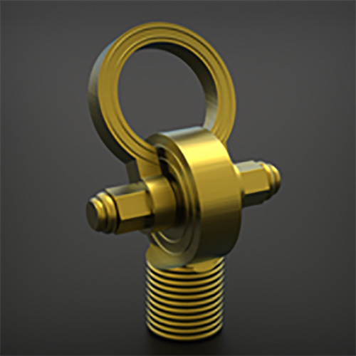 Brass Bearing Kada Fastener - Color: Golden