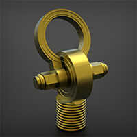 Brass Bearing Kada Fastener - Color: Golden