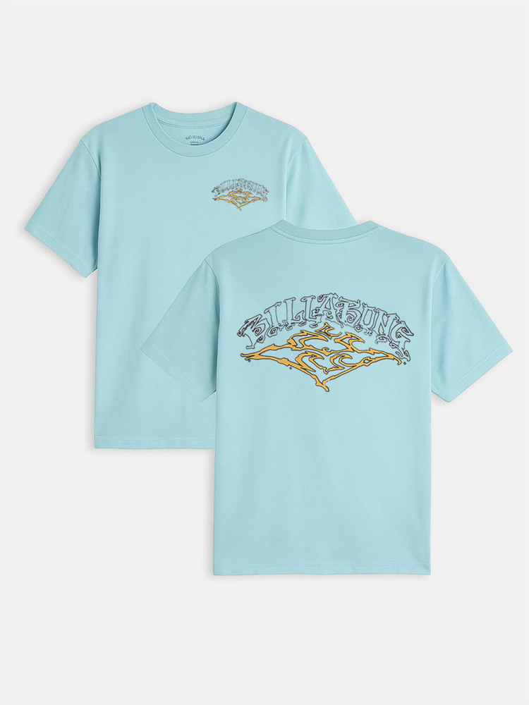 Mens Printed Aqua T-Shirt