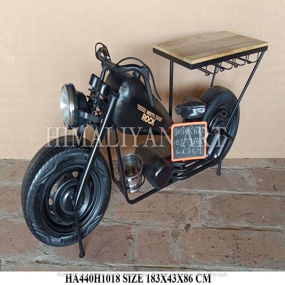 ANTIQUE BOBBER BIKE TABLE