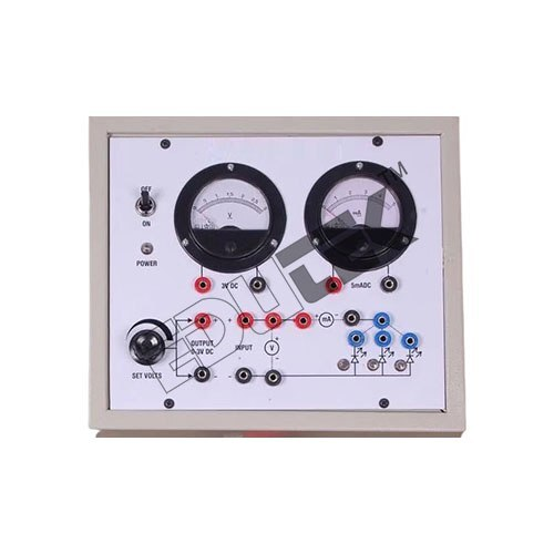 RESISTANCE IN SERIES & PARALLEL APPARATUS WITH BAKELITE PANEL & ROUND METERS