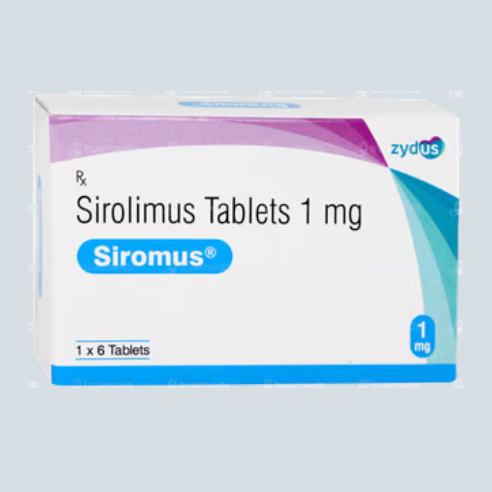 Siromus 1mg Tablet - Sirolimus Immunosuppressant, 1x6 Tablets, Oral Use