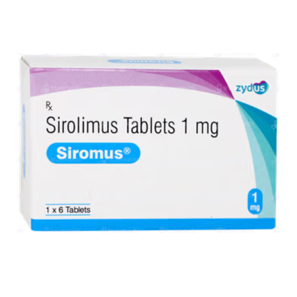 Siromus 1mg Tablet - Sirolimus Immunosuppressant, 1x6 Tablets, Oral Use