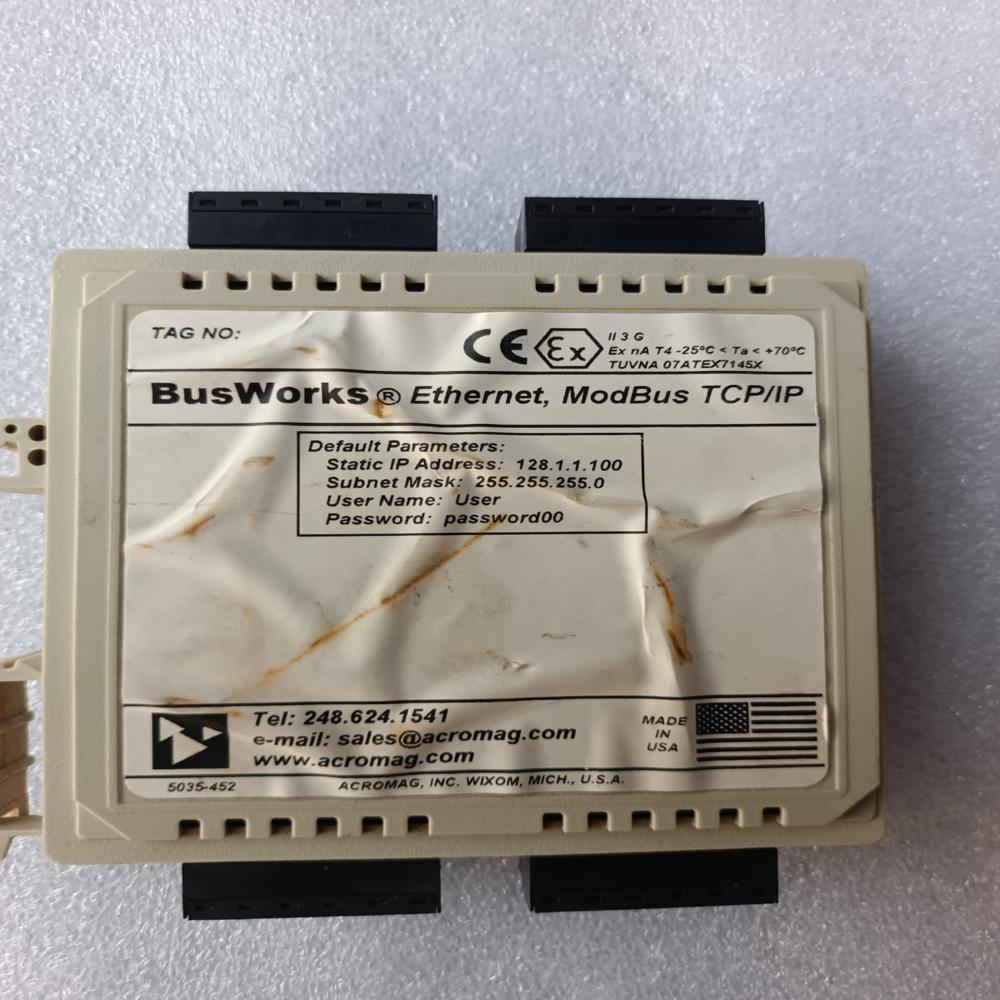 Used Acromag 963n-4012 Ethernet Modbus Tcp/ip 15-36v Dc - Frequency (Mhz): 50/60 Hertz (Hz)