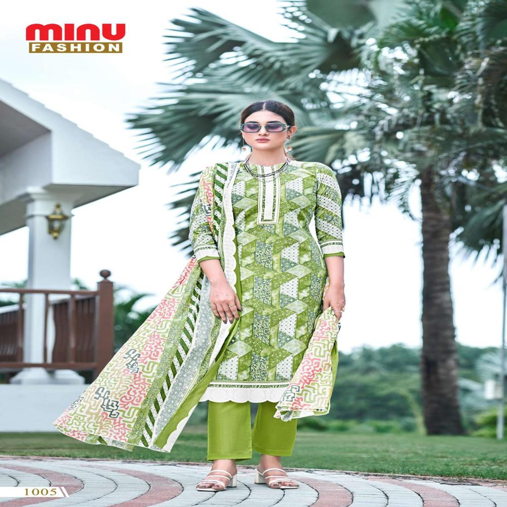 Cotton Unstitched Oasis Salwar Suit