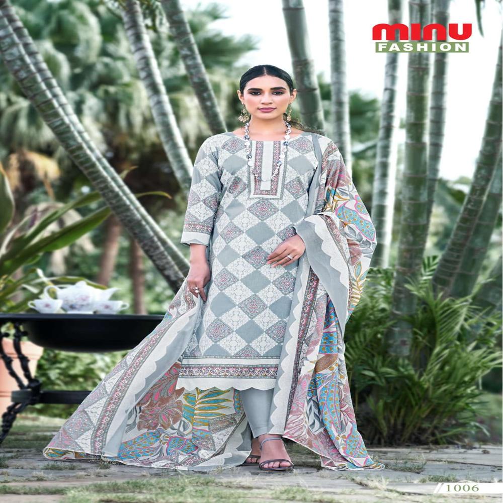 Cotton Unstitched Oasis Salwar Suit