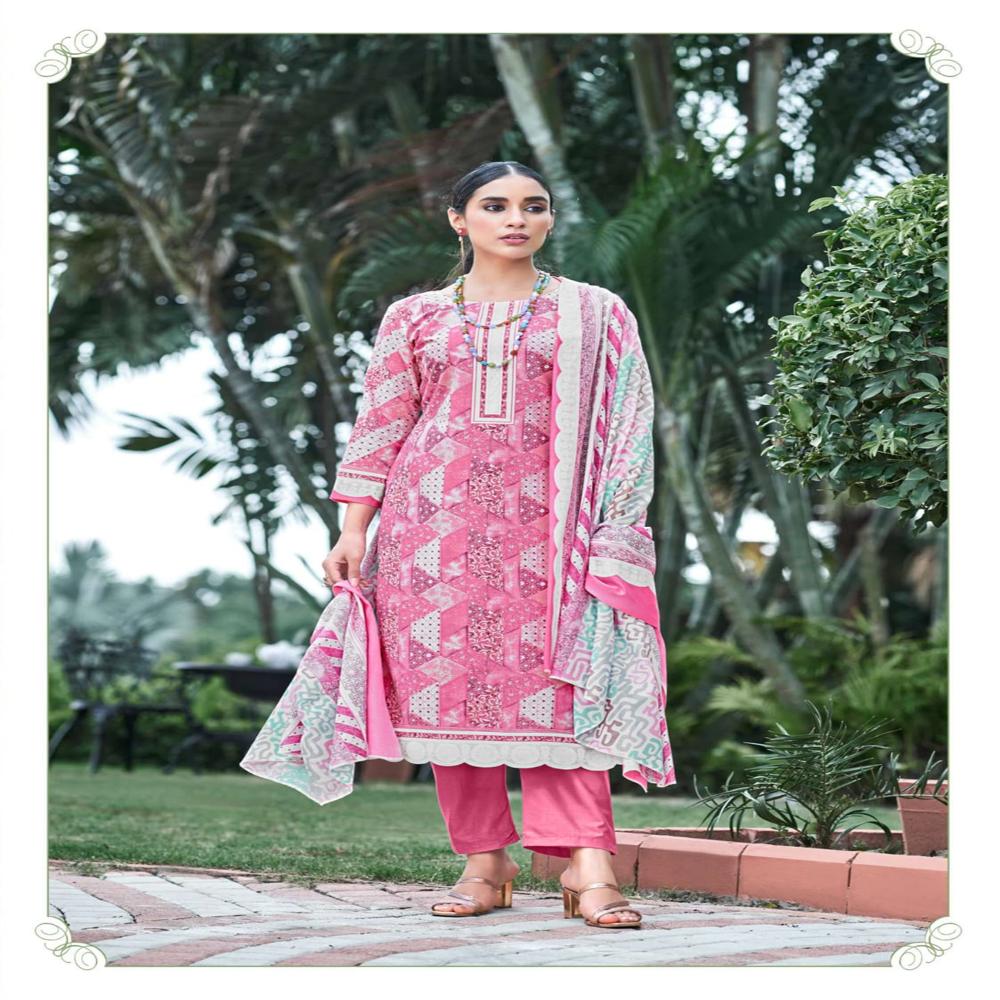 Cotton Unstitched Oasis Salwar Suit