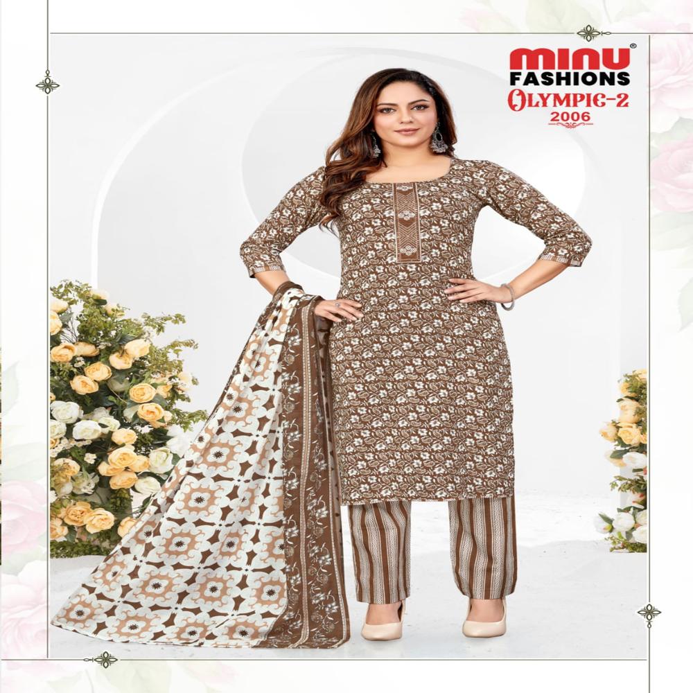 Casual Cotton Stitched Olympics Salwar Suit