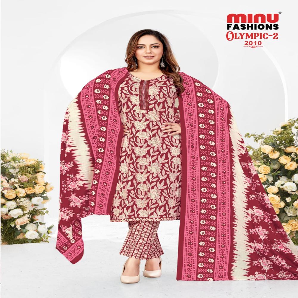 Casual Cotton Stitched Olympics Salwar Suit