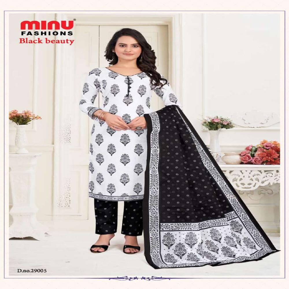 A-Line Cotton Black Beauty Suit