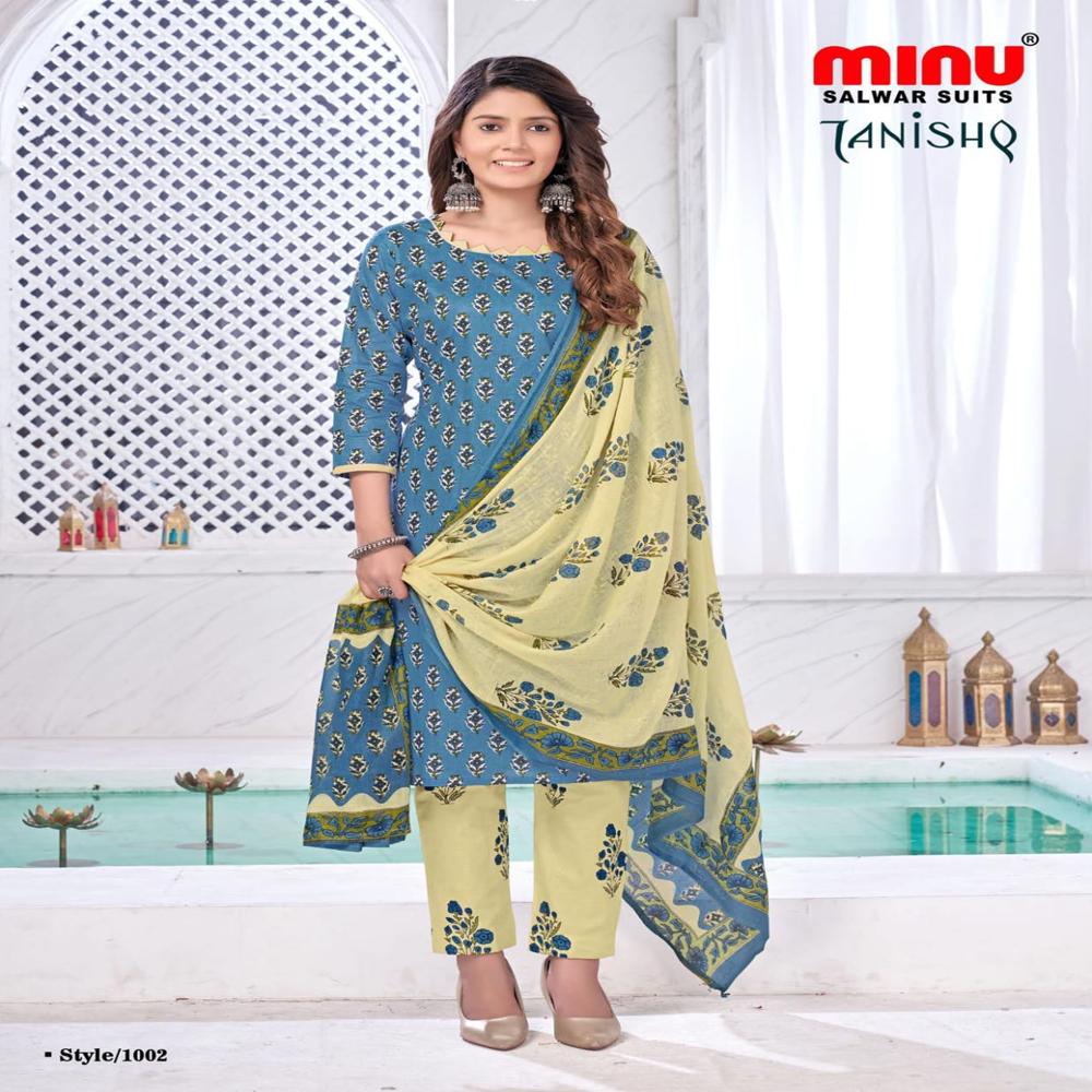 Cotton Blue Tanishq Salwar Suit