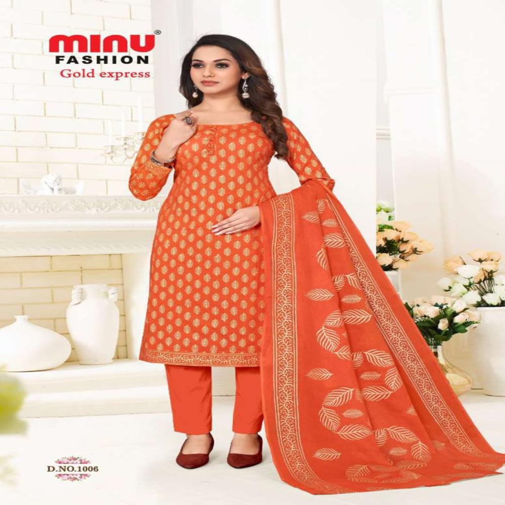 A Line Cotton Minu Gold Express Salwar Suit