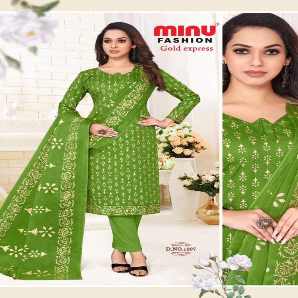 A Line Cotton Minu Gold Express Salwar Suit