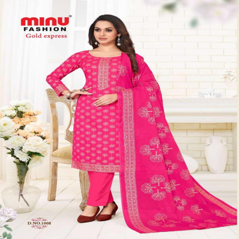 A Line Cotton Minu Gold Express Salwar Suit