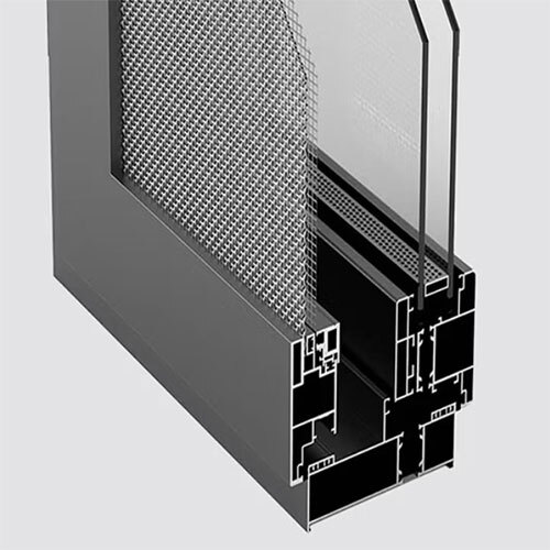 Jiangsu Huaihai Brand Aluminum Profiles High-Quality Powder Coated Windows - Color: As Per Requirement