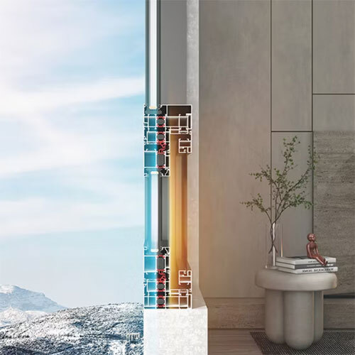 Plastic Extrusion UPVC Profile with Durable Tempered Glass