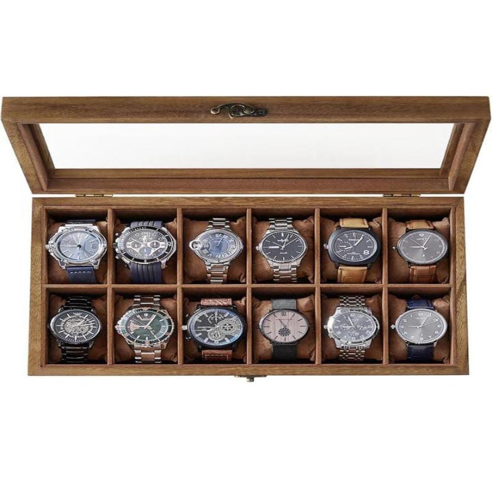 12 Slot Watch Box - Material: Wood