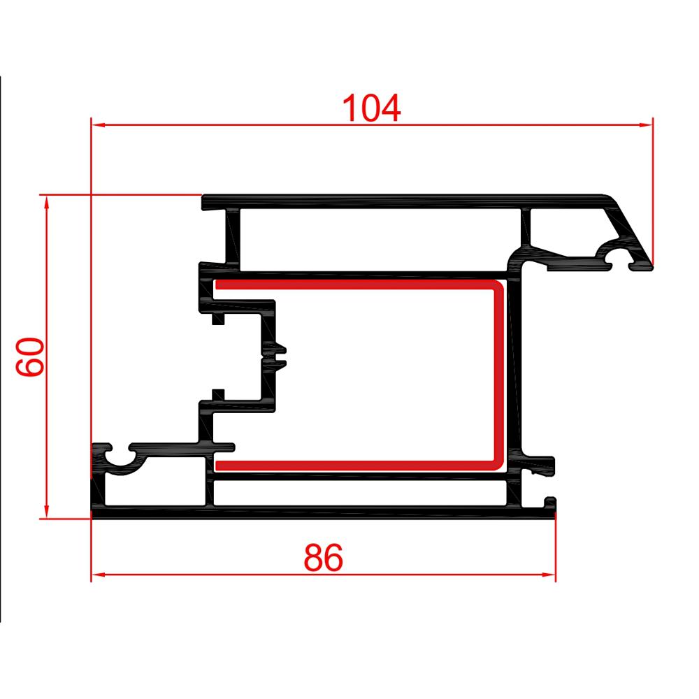 Casement Inward Door Sash - Color: Available Colours