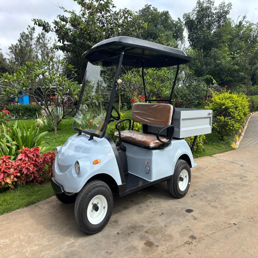 Medical Utility Buggy - Stainless Steel Frp Body, 2800x1100x1800 Mm, White/green | Electric Battery, Hydraulic Disc Brakes, Independent Suspension