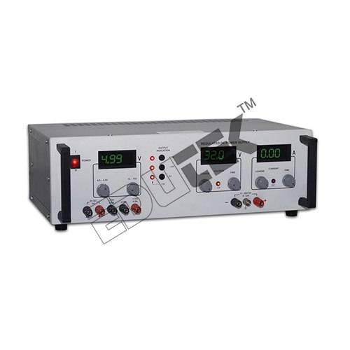 DC REGULATED POWER SUPPLY MULTIPLE OUTPUT (CH 1: 0-6VDC / 100MA-2AMPS, CH 2: 0-32VDC / 100MA-2AMPS, CH 3: 0-+15VDC / 100MA-1AMPS)