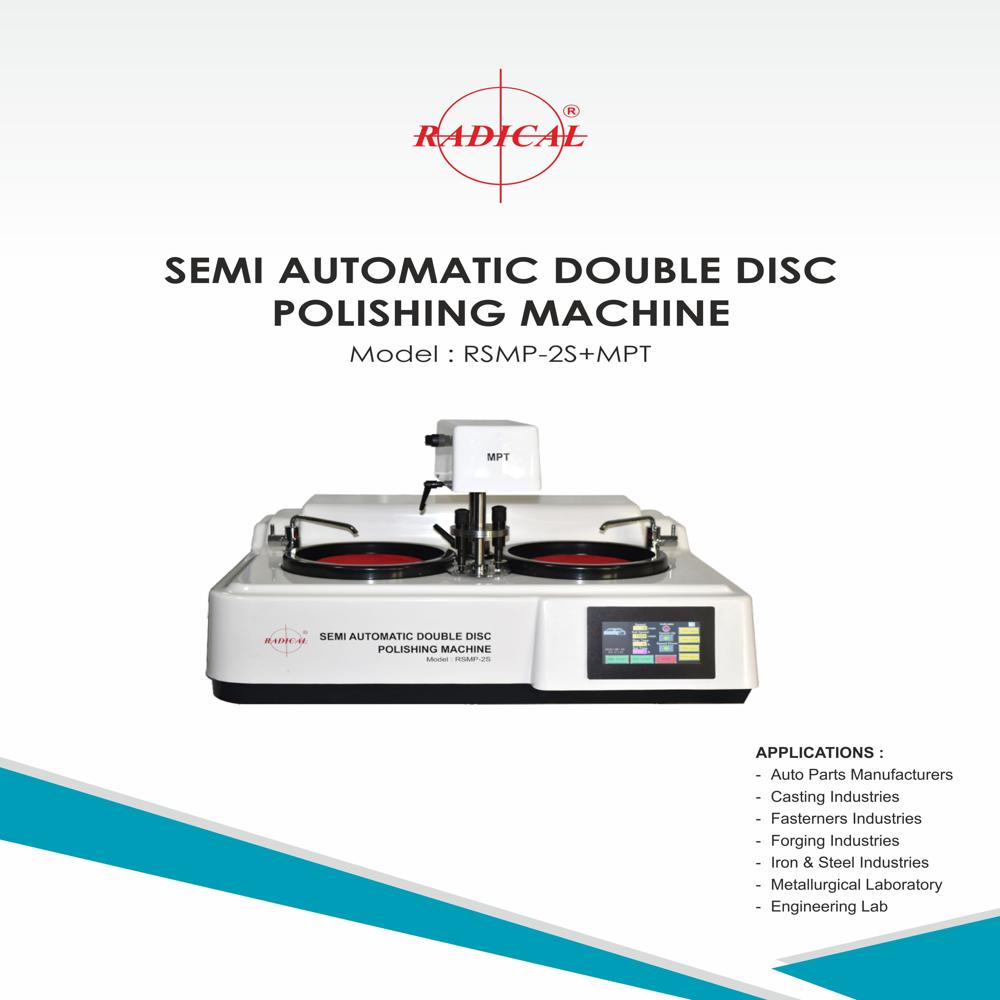 Double Disc Polishing Machine Semi Automatic RSMP-2S+MPT
