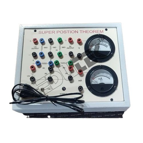 SUPERPOSITION THEOREM WITH BAKELITE PANEL & ROUND METERS