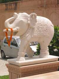 Marble Elephant Statue