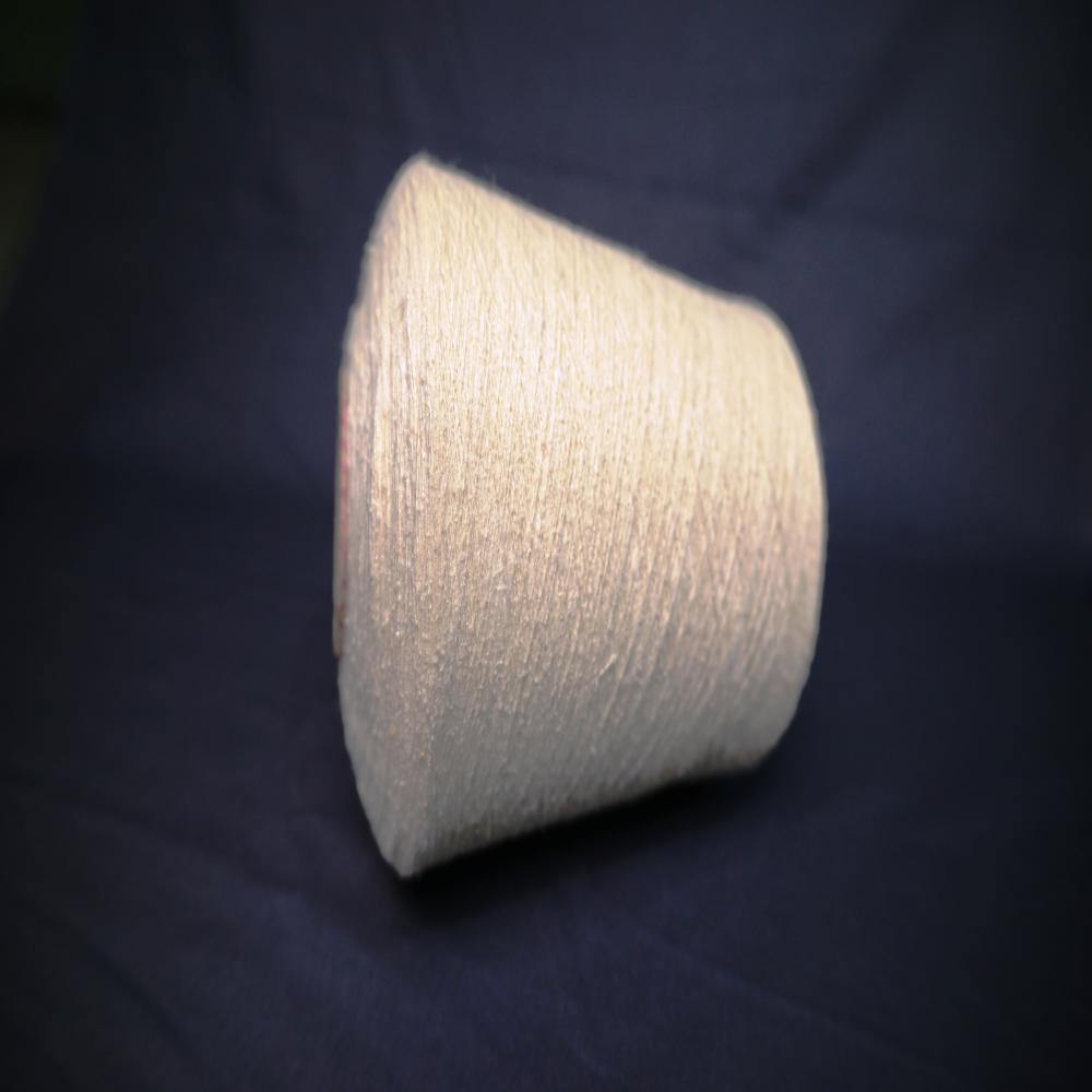 Eri Silk Yarn Slubby - Color: Natural White And Red / Dark Orange (Natural)