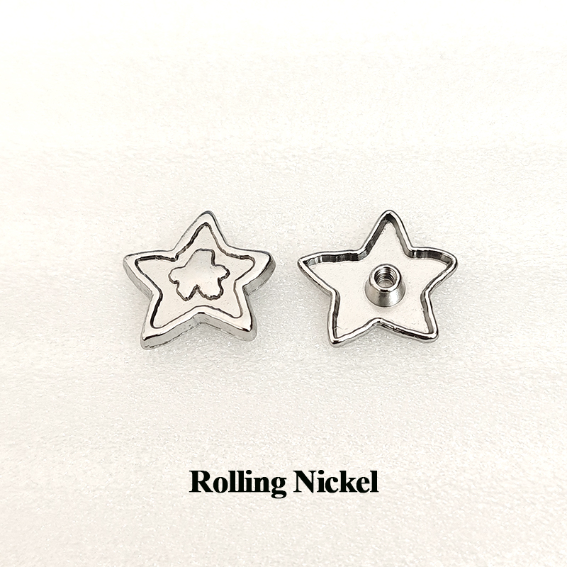 Punk Pentagram Screwback Studs Metal Star Rivets With Screw for Purse Dress Shoe Bag Garment Belt