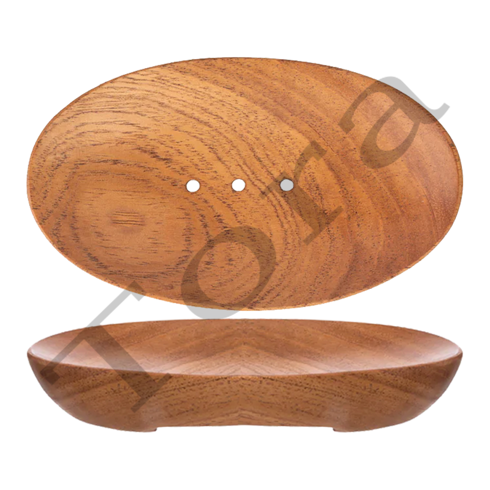 Neem Wood Soap Dish - Color: Brown