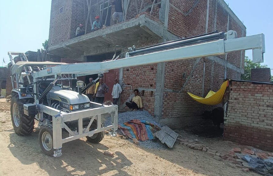 MBCB Tractor Post Piling Machine