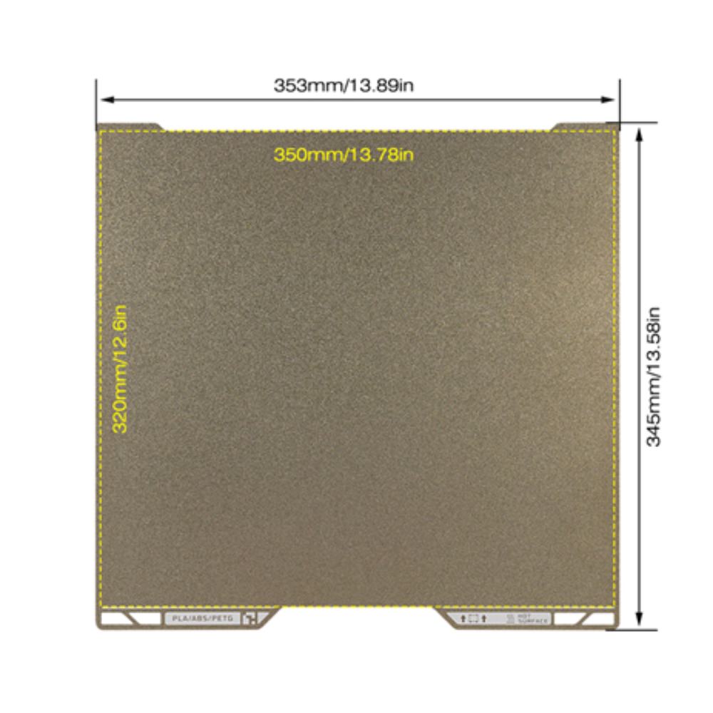 Bambu Lab H2D PEI Sheet 355 346  Double Sided Adhesion Sticker for 3D Print