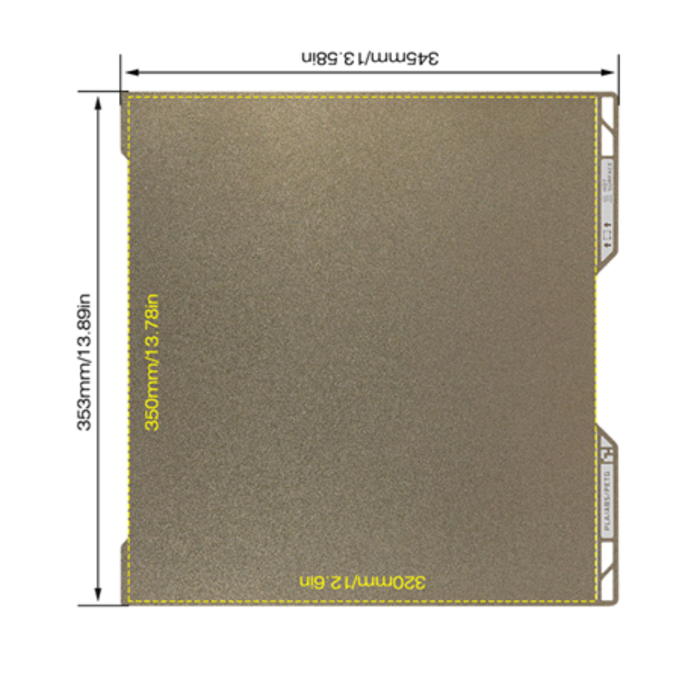 Bambu Lab H2D PEI Sheet 355 346  Double Sided Adhesion Sticker for 3D Print