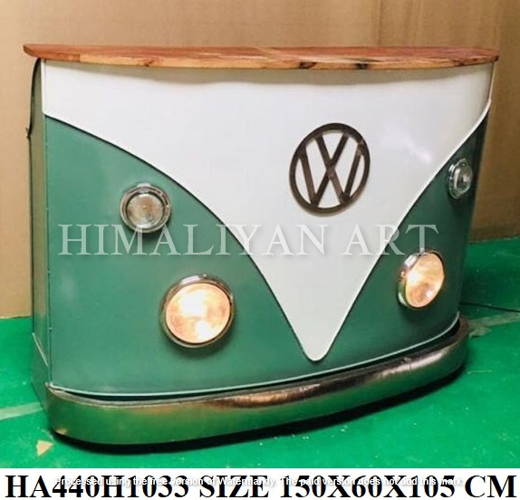 Antique automobile front bar counter