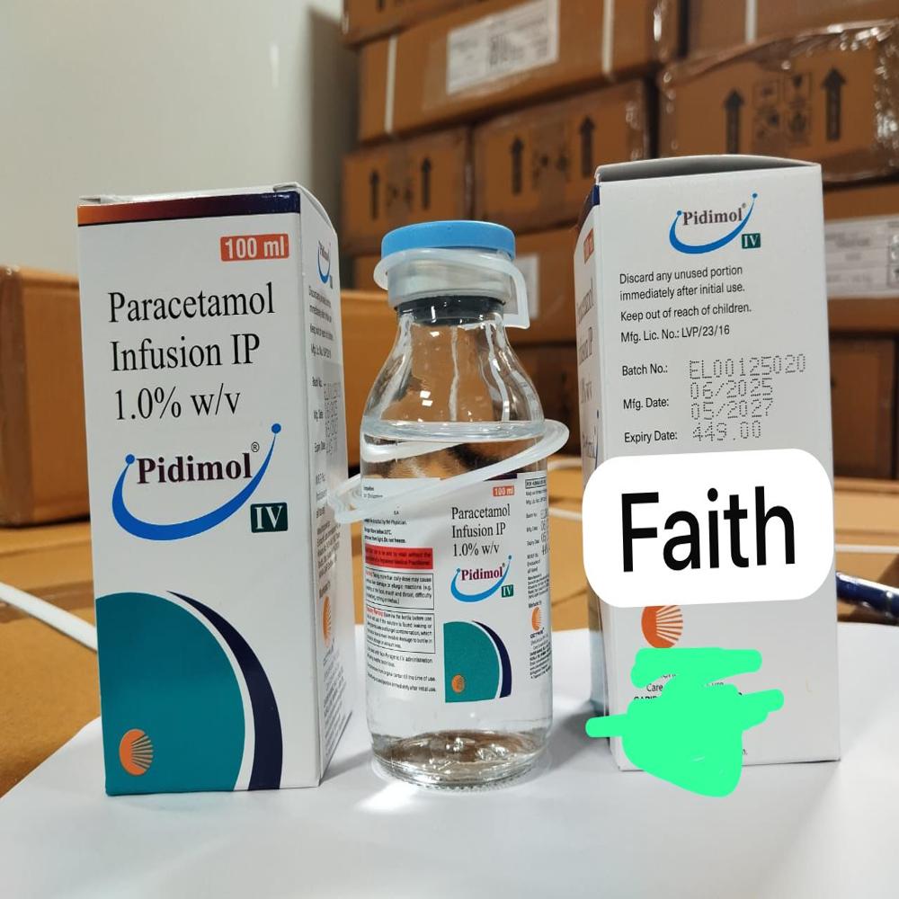 Paracetamol 100ml glass vial 