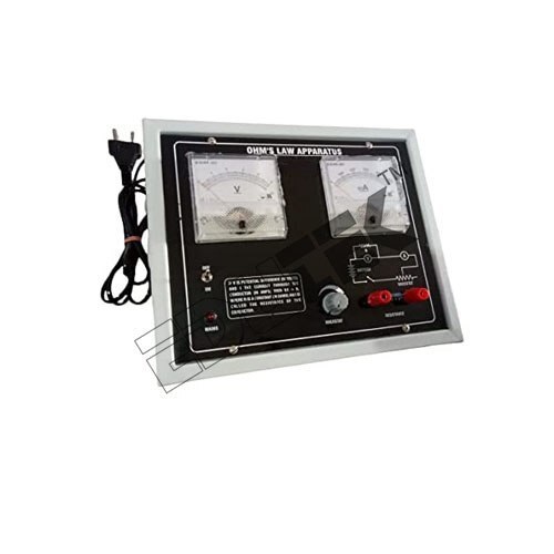 OHM'S LAW APPARATUS WITH ALUMINUM PANEL, 2 SQUARE METERS & POWER SUPPLY