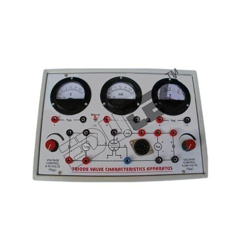 TRIODE VALVE CHARACTERISTICS APPARATUS WITH THREE ANALOG ROUND METERS